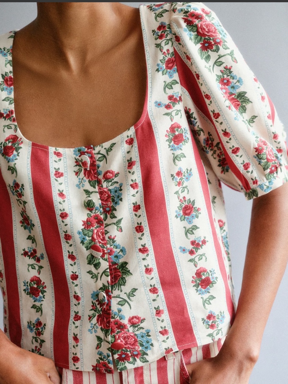 NWT Sézane Laurie Blouse Margaret Print - Size 8/40 - Picture 4 of 14